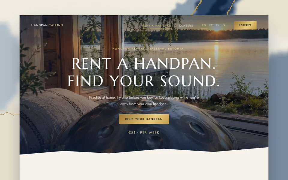 Handpan Tallinn website